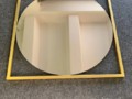 Дизайнерское настенное зеркало Glass Memory Image в металлической раме золотого цвета 830*830
